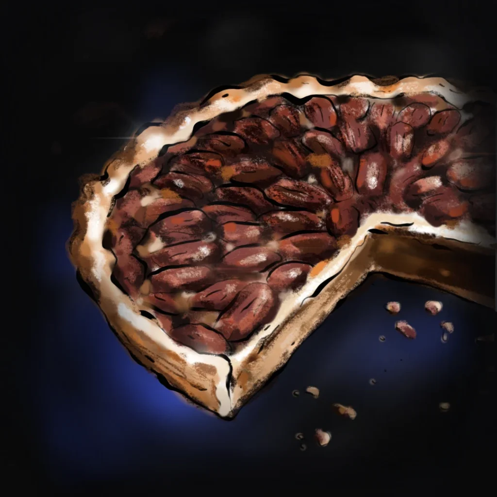 illustration tarte au noix